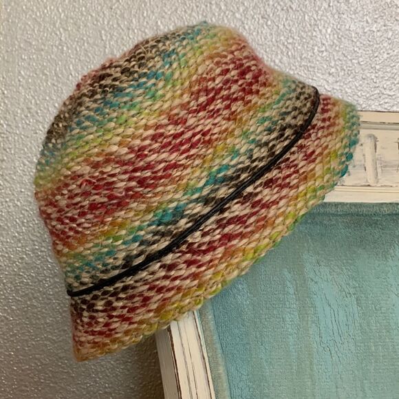 🟢3 items for $20 BUCKET hat wool blend multicolor for all season w thin cord bow - Picture 2 of 5